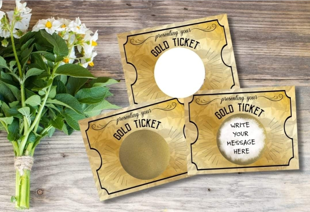 Sublimation Scratch Card with Scratch-Off Sticker