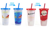 710 mL Color Changing Reusable Christmas Cups with Straw Side View - Sublimation Blank Canada | WestCoastCraft