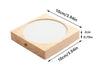 Sublimation Round Glass Night Light — Color-Changing LED with Wooden Base