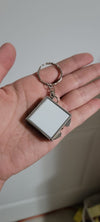 Sublimation Square Mini Pocket Mirror Keychain