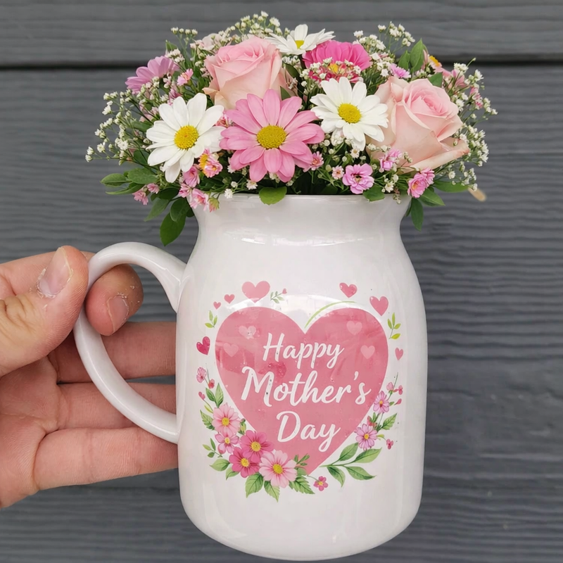 Sublimation Ceramic Mini Pitcher Blank | Flower Vase & Creamer | Custom Mother's Day Gift Canada - Sublimation Blank Canada | WestCoastCraft