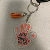 Every Child Matters Keychain Orange Shirt Day for Residential School Survivors made by an Indigenous from Odanak Side View - Sublimation Blank Canada | WestCoastCraft