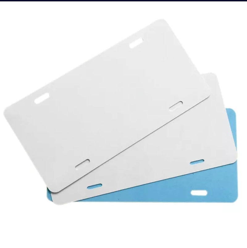 Aluminum License Plate Blank Regular Size - White Sublimation License Plate with Pre-Drilled Mounting Holes - Custom Car Plate for Heat Press Printing Canada