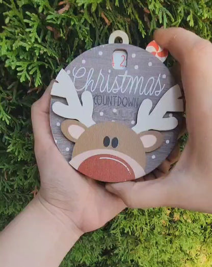 *NEW* CHRISTMAS COUNTDOWN ORNAMENT- ENGRAVED AND UV PRINTED
