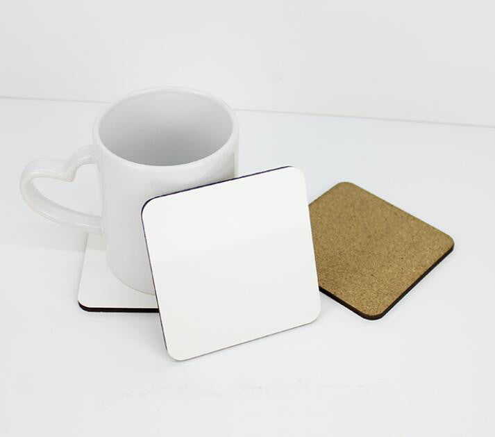 mdf square coasters with cork backing