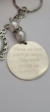 Those we love don't go away memorial charm with oval sublimation disc Side View - Sublimation Blank Canada | WestCoastCraft