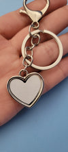 Heart metal double sided sublimation keychain Front View - Sublimation Blank Canada | WestCoastCraft