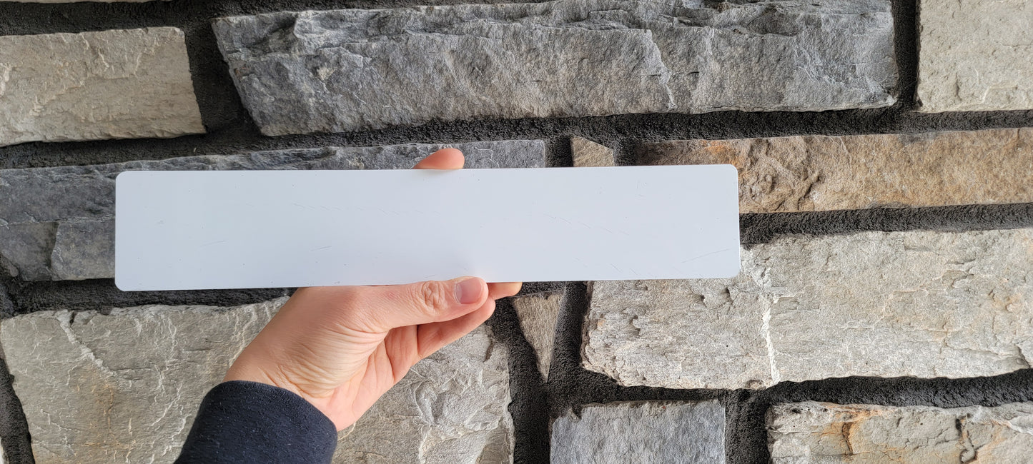 Sublimation rectangle /name plates sign 12 x 2.4 in