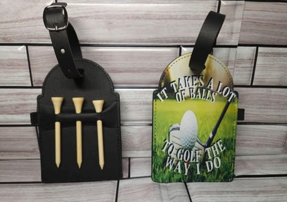 Sublimation Golf Tee tags PU Leather