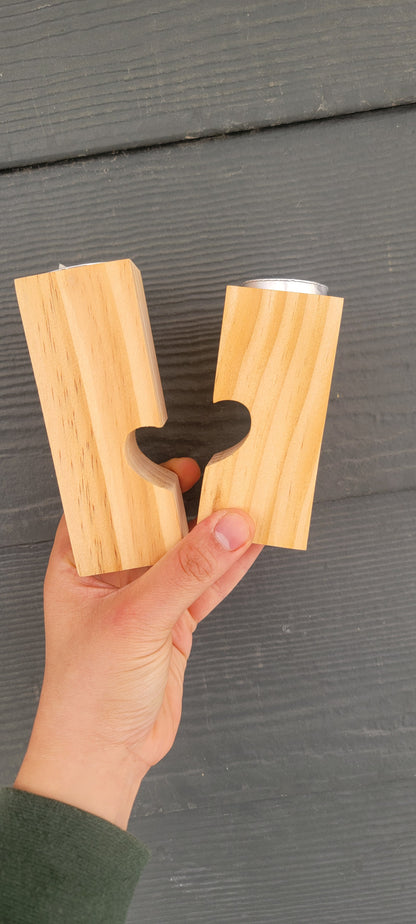 Sublimation Wooden long and short candle holder