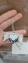 Angel heart locket necklace Side View - Sublimation Blank Canada | WestCoastCraft