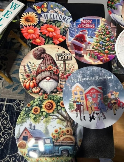 Aluminum Round Sign/ Door hanger