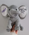 Birth Stat Elephant Plush toy Back View - Sublimation Blank Canada | WestCoastCraft