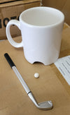 Sublimation golf mugs with golf club and ball Detail View - Sublimation Blank Canada | WestCoastCraft
