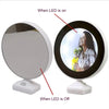 Sublimation LED Magic Mirror Blank Comparison - LED On vs Off - 2-in-1 Photo Frame Makeup Mirror with Illuminated LED Ring Light - Custom Heat Press Sublimation Photo Display Canada