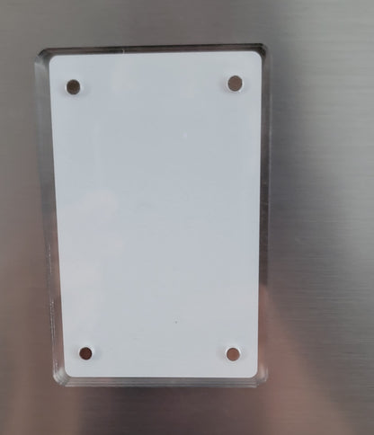 Acrylic rectangle photo magnet with double sided sublimation aluminum card insert