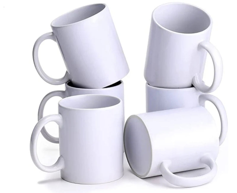 15 oz White mugs MIXED with 2 tone Color mug CASE