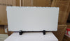 Horizontal rectangular rock slate blank with irregular edges and two black support feet