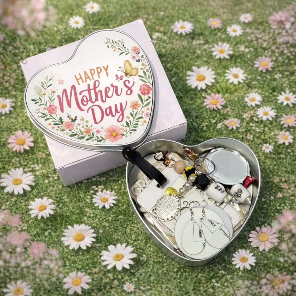 Mother's Day Sublimation Gift Bundle – 13-Piece Craft Kit for Mom & Grandma | Keepsakes, Keychains, Photo Frames & More Front View - Sublimation Blank Canada | WestCoastCraft
