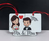 Mdf Couple Puzzle ornament Pair (set or 2)