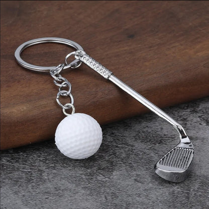 Golf keychain charm with 1.5 in aluminum double sided sublimation