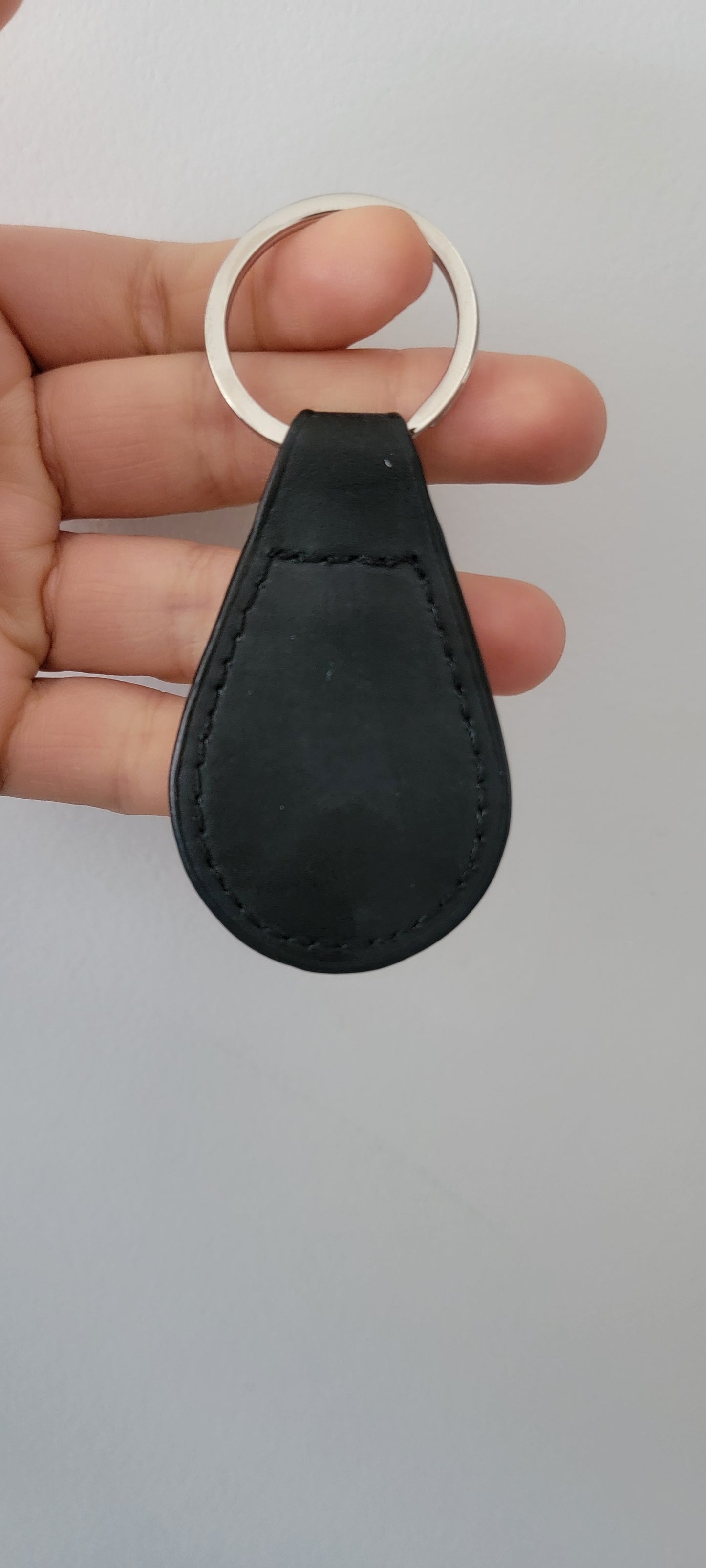 Leather  round charm Keychain with Sublimation Disc