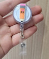 Pencil Shaped Sublimation Badge Reel Blank - Teacher Gift School ID Badge Holder Retractable Clip Office Personalized Heat Press Canada