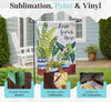 SUBLIMATION GARDEN FLAT KIT WITH POLE DOUBLE SIDED SUBLIMATION Front View - Sublimation Blank Canada | WestCoastCraft