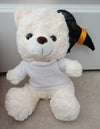 White Teddy Bear with Removable T-Shirt Sublimation Blank - 30cm Plush Custom Baby Gift Canada