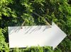 White MDF Arrow Sign Blank with Jute Rope - 12x6 Sublimation Door Hanger Heat Press Canada