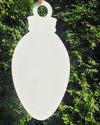 12x6 Inch MDF Light Bulb Sign Sublimation Blank - White Christmas Door Hanger Double Sided Heat Press Canada