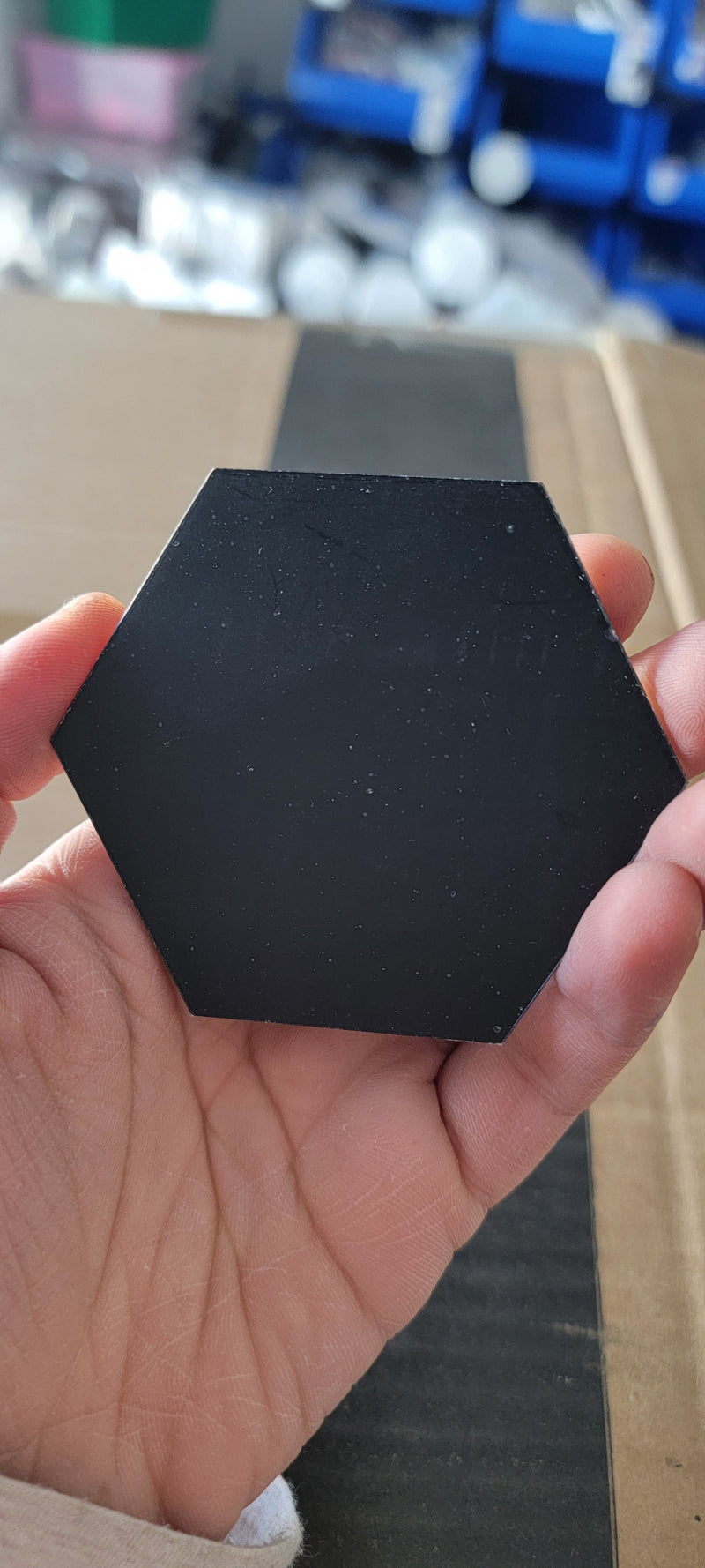 Hexagon acrylic disc or coaster pack of 50 for $20 Front View - Sublimation Blank Canada | WestCoastCraft