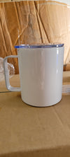 400 mL stainless steel coffee travel cup with handle / camping mug with handle