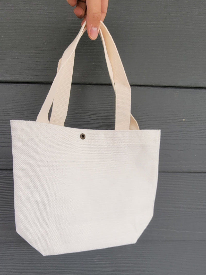 11x9 Inch White Polyester Mini Tote Bag Sublimation Blank - Custom Gift Bag Halloween Treat Bag Canada