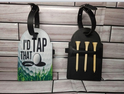 Sublimation Golf Tee tags PU Leather