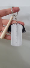 Sublimation Acrylic Baseball Jersey Keychain with Wooden Bat Sports Team Gift Blank Custom Personalized Canada