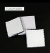 4 Inch Square Slate Coaster Blanks for Sublimation - Set of 2 Premium Natural Stone Coasters with White Printable Surface and Cork Backing - Customizable Heat Press Coasters - Wholesale Home Decor Canada