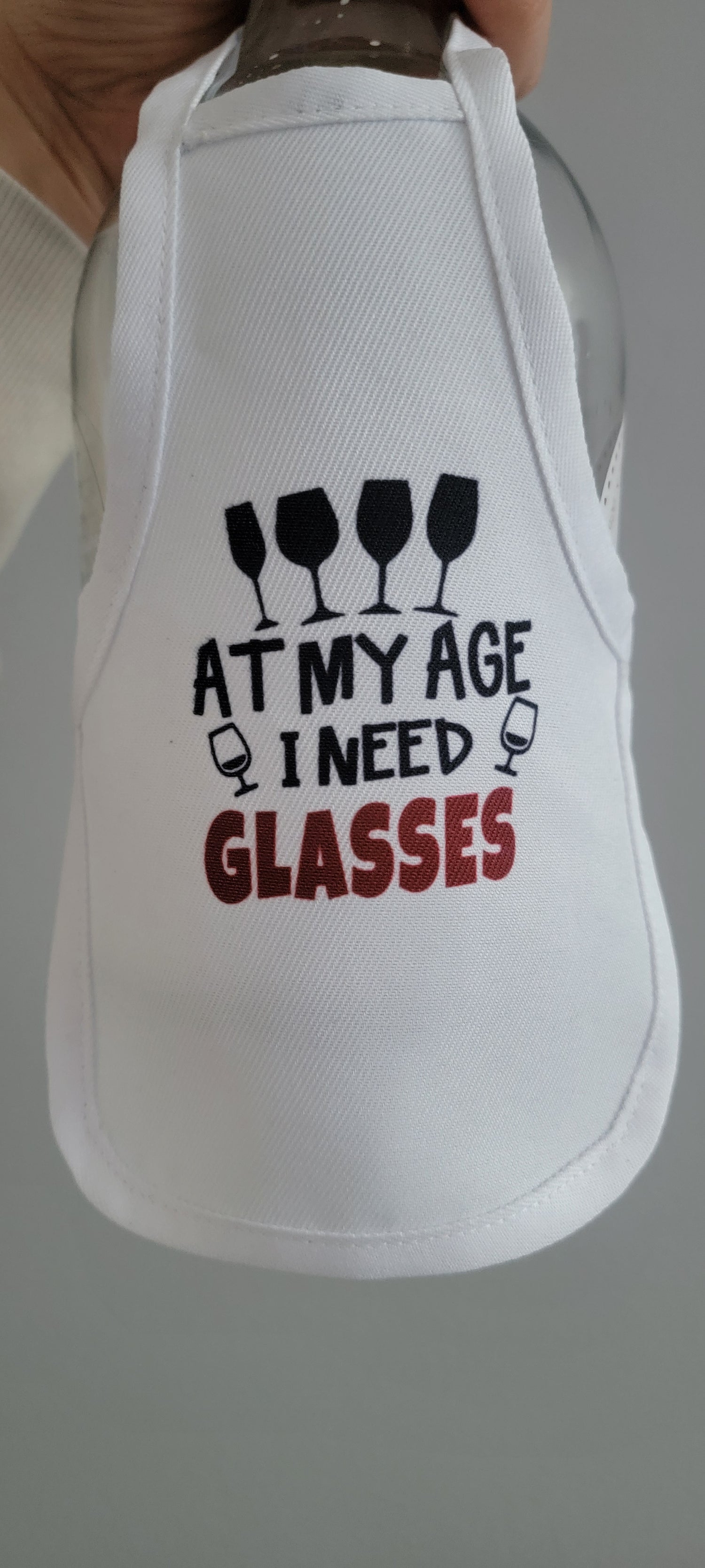 Linen Polyester Sublimation Wine Apron Blank | Wine Bottle Cover Canada Front View - Sublimation Blank Canada | WestCoastCraft