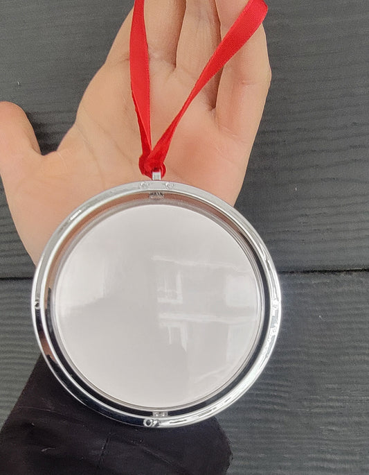 Sublimation Swivel Round Ornament - Double-Sided