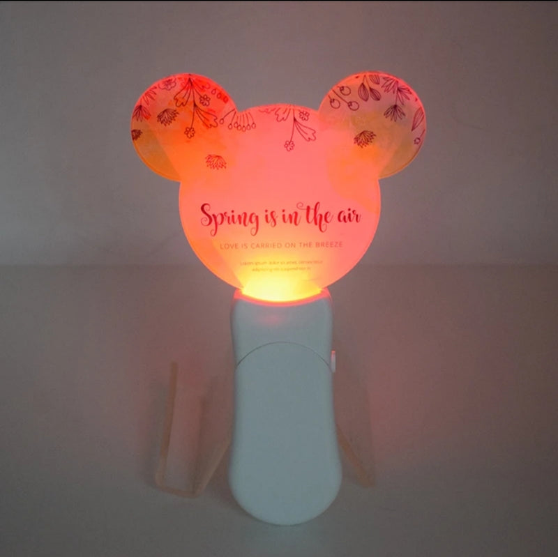 LED Acrylic Cheer Stick Light Up Wand - Mickey Ear Shape Sublimation Glow Stick with Custom Spring Print - Party Light Stick Blanks Canada