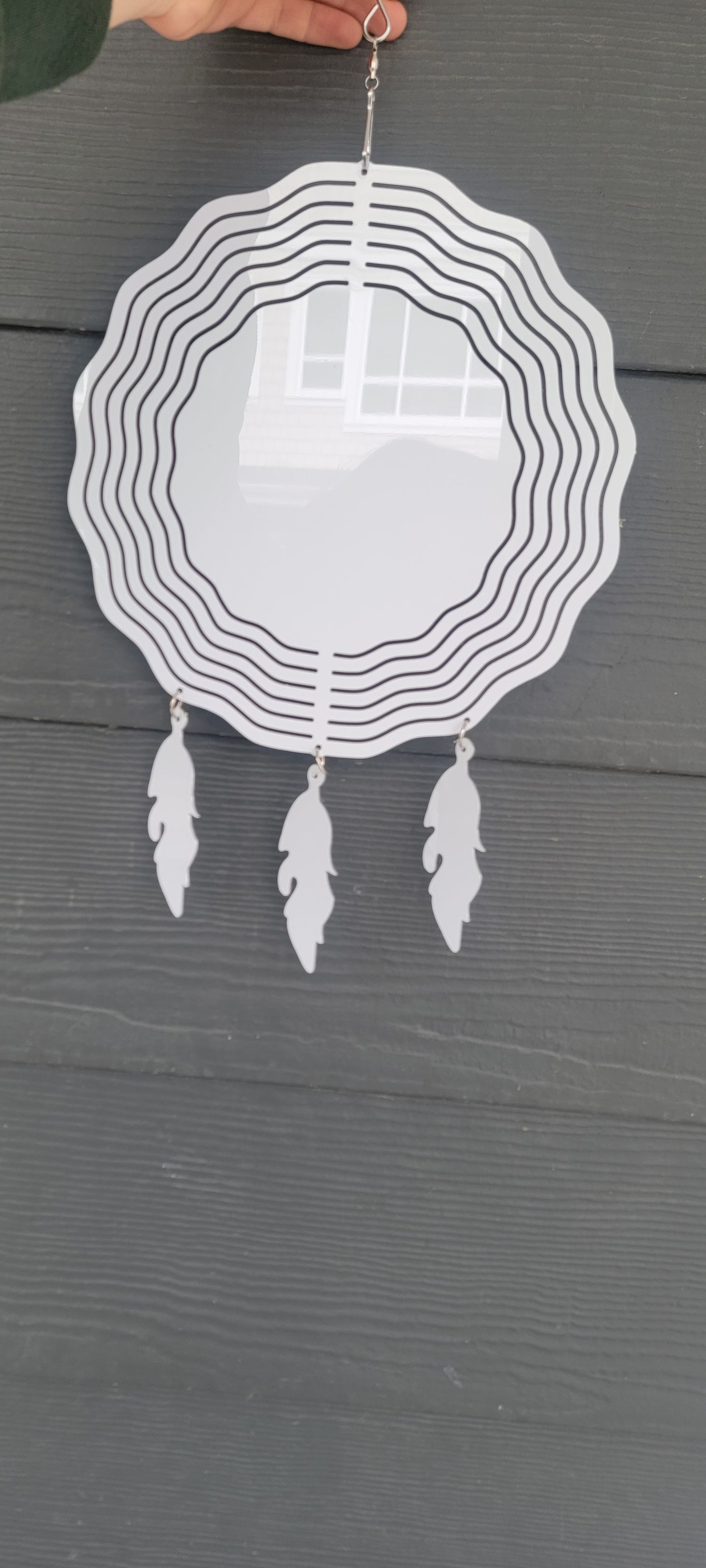 10 Inch Aluminum Sublimation Wind Spinner Blank | Dream Catcher Canada Front View - Sublimation Blank Canada | WestCoastCraft