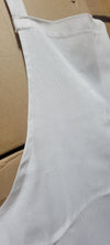 White Polyester Sublimation Apron Blank Close-Up Detail - Premium Fabric Texture with Smooth Surface for Vibrant Heat Press Printing - Custom Kitchen Apron Wholesale Canada
