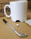 Sublimation golf mugs with golf club and ball Back View - Sublimation Blank Canada | WestCoastCraft