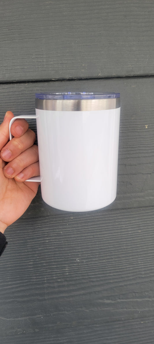 400 mL stainless steel coffee travel cup with handle / camping mug with handle