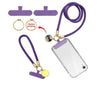 Polyester Sublimation Phone Wrist Strap Lanyard Blank - Purple Custom Lanyard with Gold Clasp and Pattern Printing Area - Premium Phone Accessory for Heat Press - Wholesale Lanyards Canada