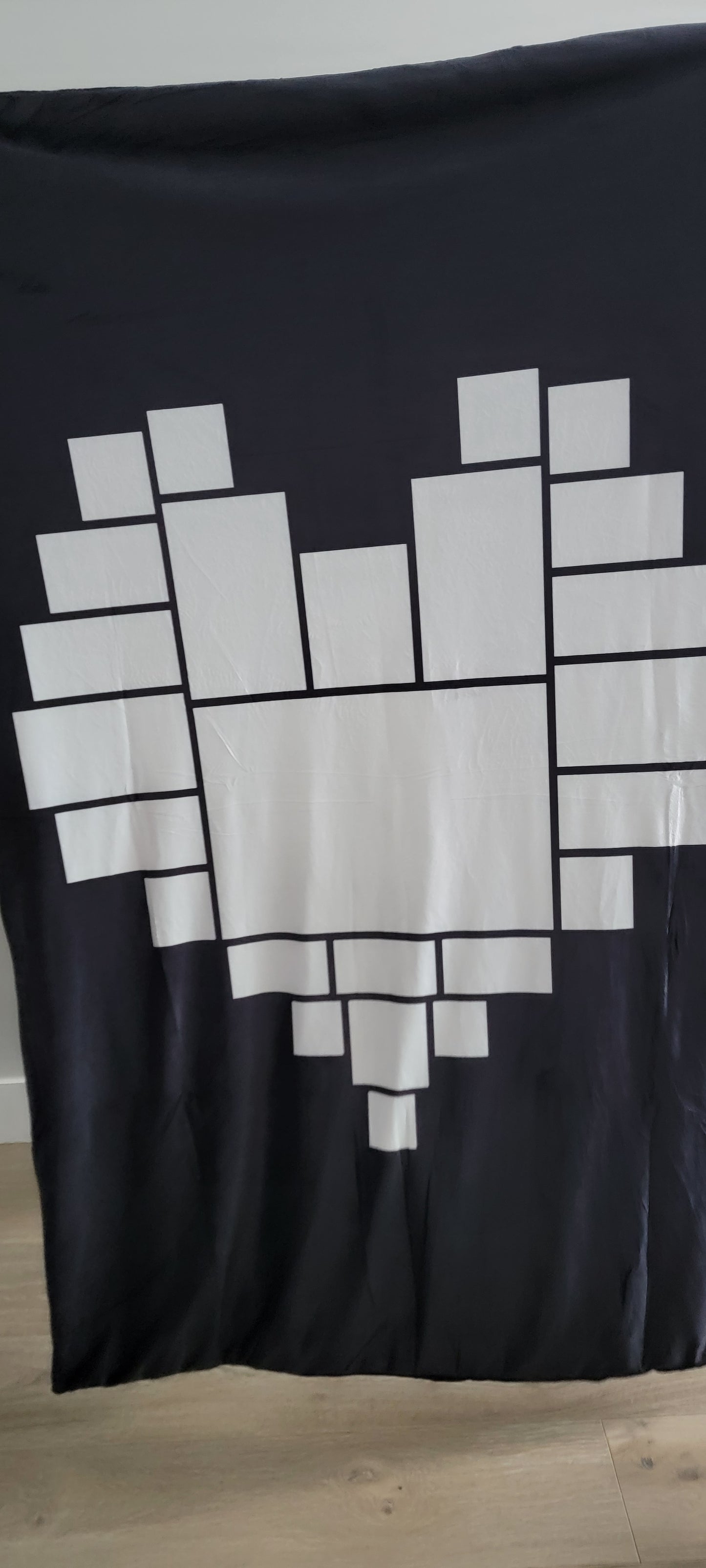 40 x 60 Heart panel blanket velvet 0lush