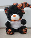Black Teddy Bear with Removable T-Shirt Sublimation Blank - 30cm Halloween Plush Custom Gift Canada