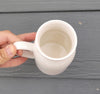 Mini Pitcher Top View with Pour Spout - Ceramic Sublimation Milk Jug Creamer Blank Canada