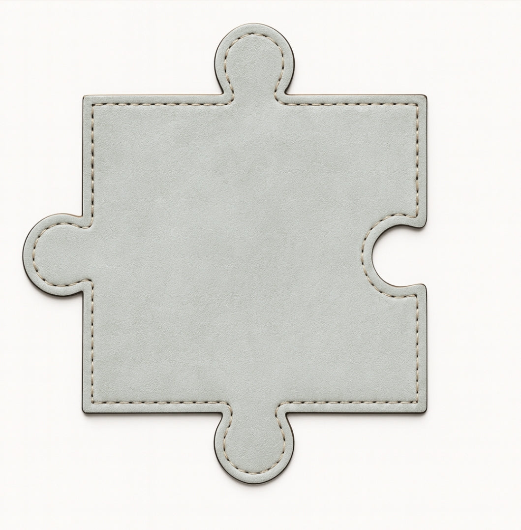 PU Leather Puzzle coaster Front View - Sublimation Blank Canada | WestCoastCraft