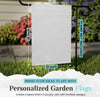 SUBLIMATION GARDEN FLAT KIT WITH POLE DOUBLE SIDED SUBLIMATION Back View - Sublimation Blank Canada | WestCoastCraft